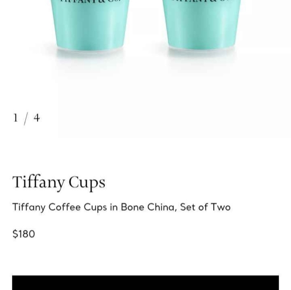 Tiffany & Co. Aqua Blue Fine Bone China 2 Cups And 1 Pitcher. One Box Included. - Picture 6 of 6